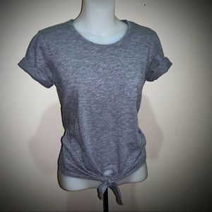 J Crew Grey Tied/Knotted T shirt